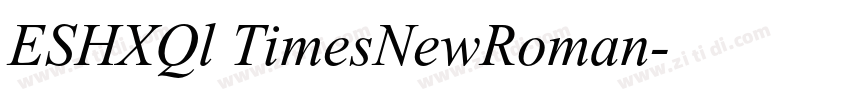 ESHXQl TimesNewRoman字体转换